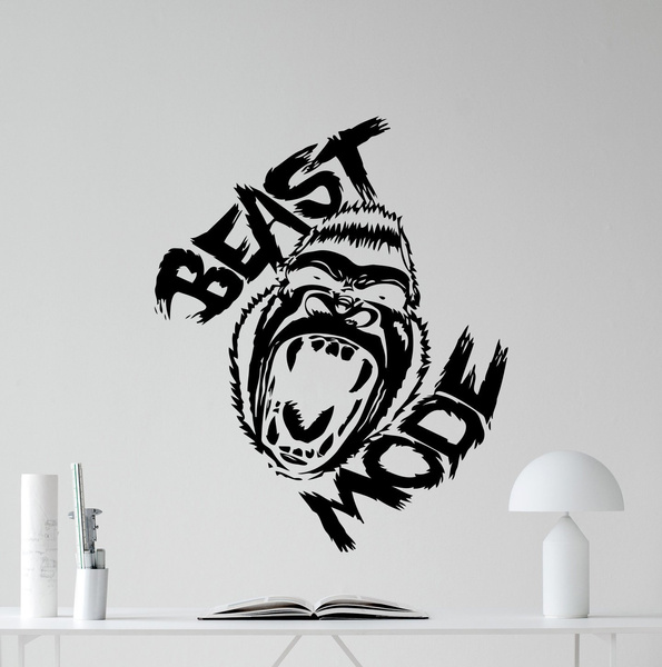 Canvas Paindting, Gorilla Beast Banner, Home Gym Decor, Large