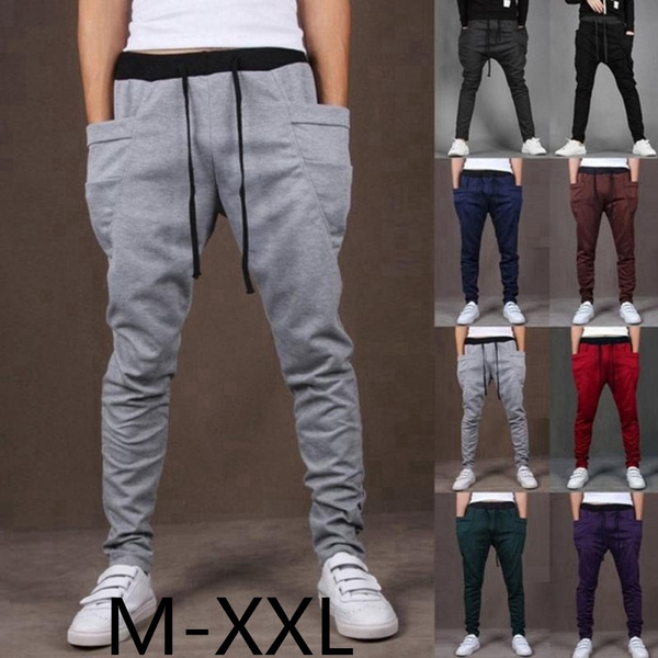 Cotton Harem Pants Joggers Sweatpants 