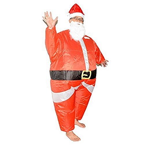 Inflatable Halloween Santa Claus Christmas Costume Suit Adult Cosplay ...