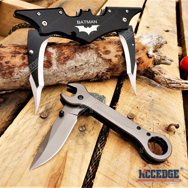 2PC SET GREY Multitool MECHANICS WRENCH KNIFE + BATMAN DUAL BLADE POCKET  KNIFE Dark Knight Combo Huntsmen Gift Set Folding Razors | Wish