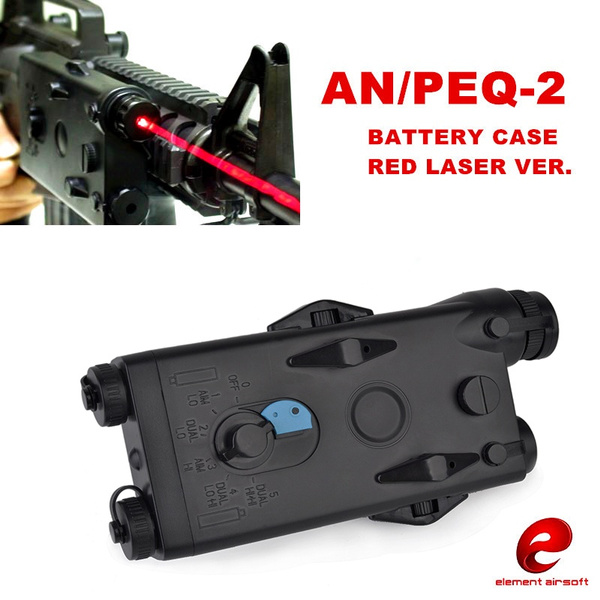 Tactical AN/PEQ-2 Battery Box Red Laser 20mm Rail For PEQ WEX426 Battery Case 