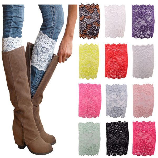 lace boot cuff socks