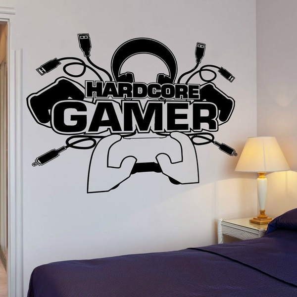 Sticker mural gamer