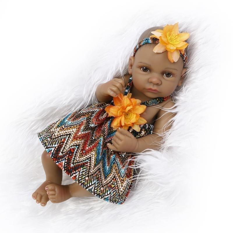 silicone baby girl black