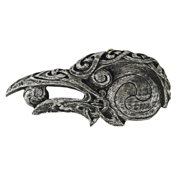 Brooch Jewelry Celtic Knot Raven Bird Pewter Lapel Pin G25 