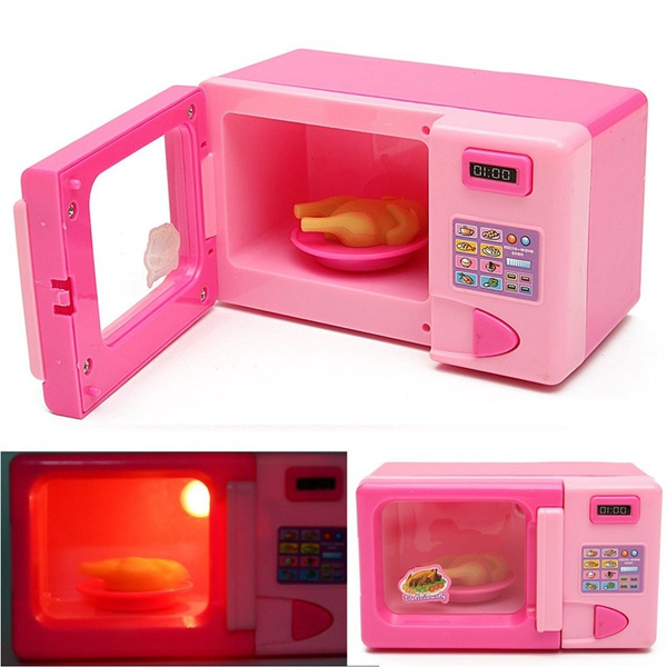 pink toy microwave