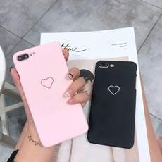 New Men Women Sweet Love Heart Couple Frosted Hard Back Cover Cute Protection Phone Case for IPhone X 6 6S 6Plus 6S Plus 7 7Plus 8 8Plus