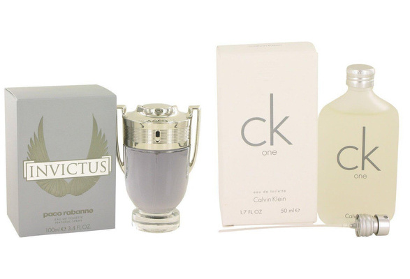 Gift set Invictus by Paco Rabanne EDT Spray 3.4 oz And CK ONE EDT