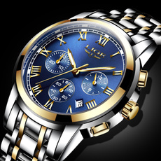LIGE Men's Watches Classic Luxury Designer Business Quartz Watch Men Full Steel Waterproof Wristwatch