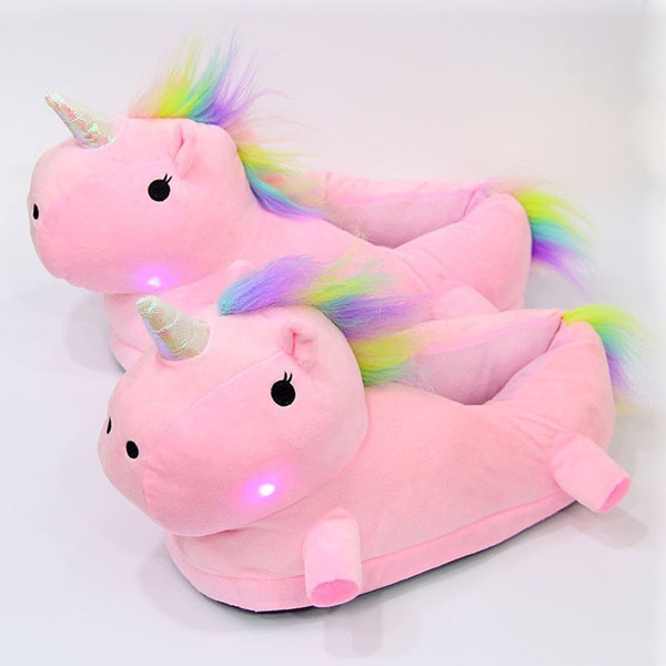 led Glowing Unicorn Slippers Kids Light 