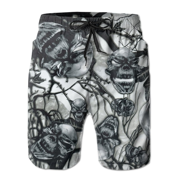 Swim Trunks Skull Men's Summer Casual Swimming Shorts Beach Board ...