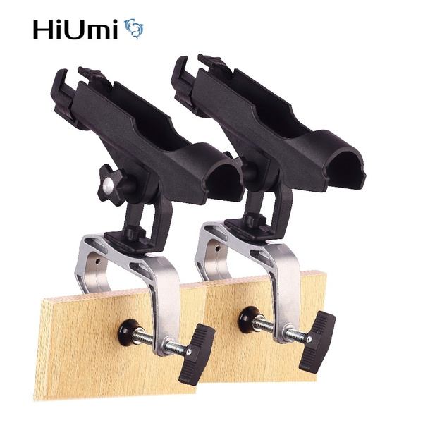 HiUmi 2Pack Fishing Boat Rods Holder with Large Clamp Opening 360