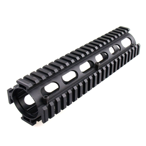 9 inch 2 Piece Mil Spec Carbine Length Quad Rail Drop-In Picatinny ...