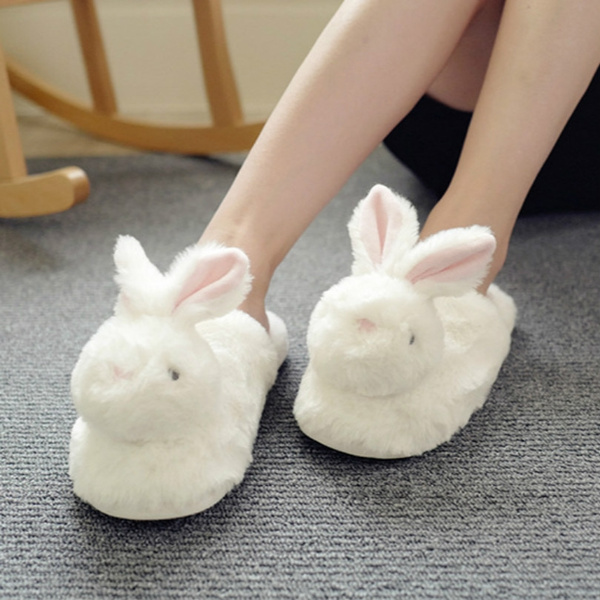 Winter Cartoon Cotton Slippers Womens Indoor Warm Silky Plush Home Shoes  Adorable Bunny Rabbit Slipper | Wish