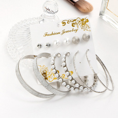 Jewelry Set, Hoop Earring, Jewelry, Pearl Earrings