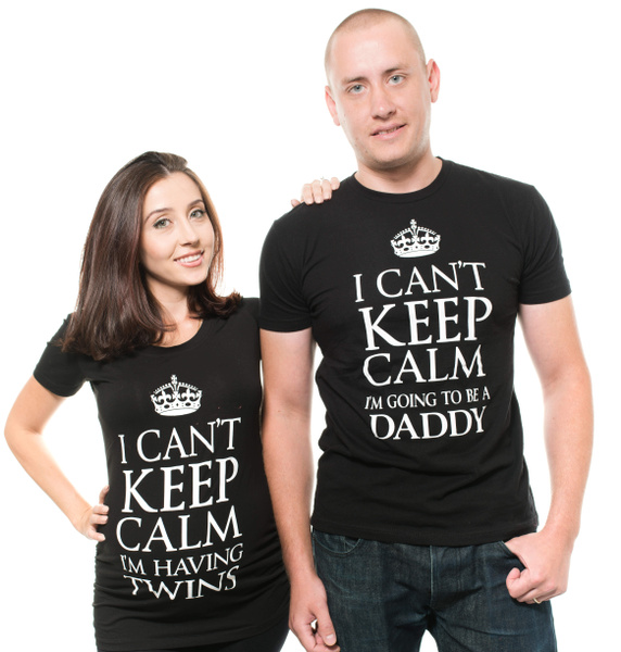 Twins Pregnancy T-shirt Couple Matching 