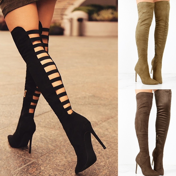 Tight knee high on sale boots