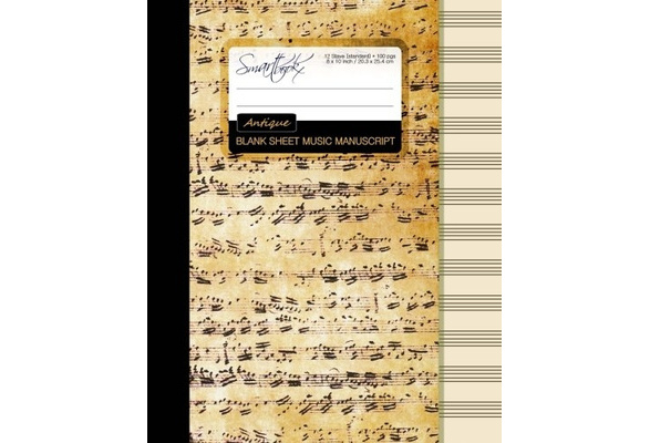 EXCEART 100 Sheets 2mm 10 Rows Manuscript Paper Loose-Leaf Practical Composition Notebook Empty Refill Paper for Students Staff