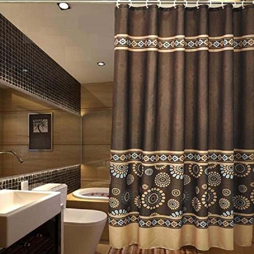 Ufaitheart Bathroom Fabric Shower, Brown Bathroom Shower Curtain Sets