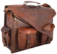 leather messenger satchel