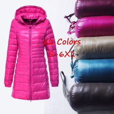 12 Colors Fashion Women Ultra Light Down Jacket Hooded Winter Duck Down Jackets Slim Long Sleeve Parka Overcoat Plus Size S-6XL