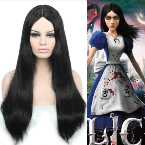 Alice: Madness Returns Alice Black Cosplay Wig