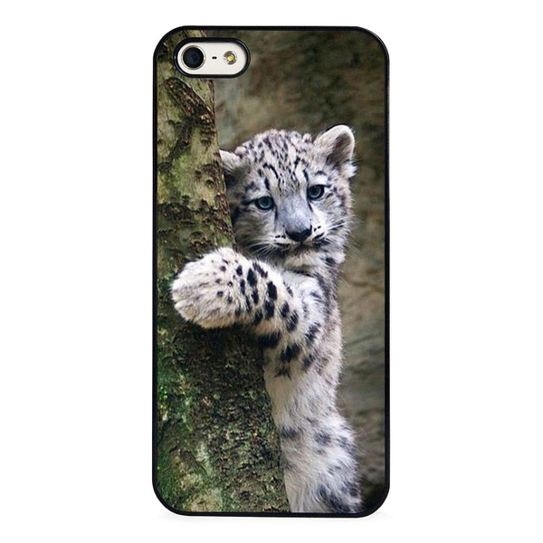 Fuzzy Cute Snow Leopard Tiger Phone Case Cover For Iphone Samsung