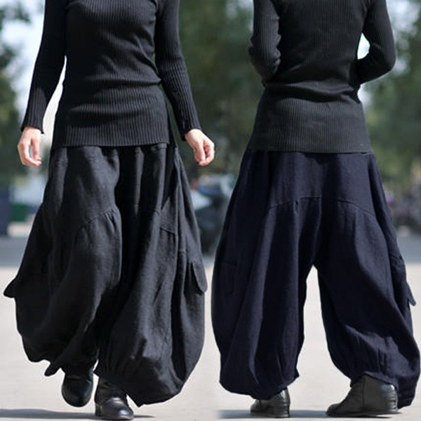 Buy Black Viscose Blend Harem Pants (Yoga Pants) for INR599.00 | Biba India