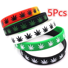 marijuanaleaf, leaf, Wristbands, Silicone