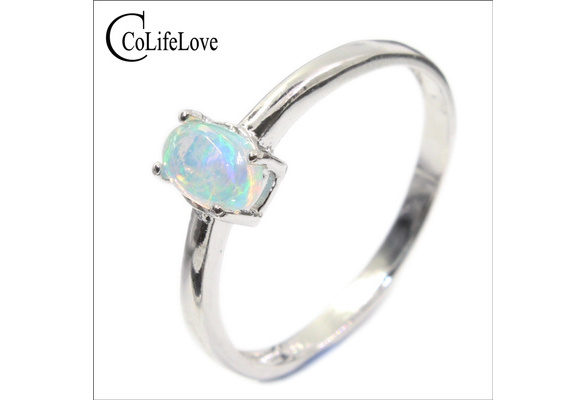 Silver Opal Ring Sterling Silver 925 Free Express Delivery