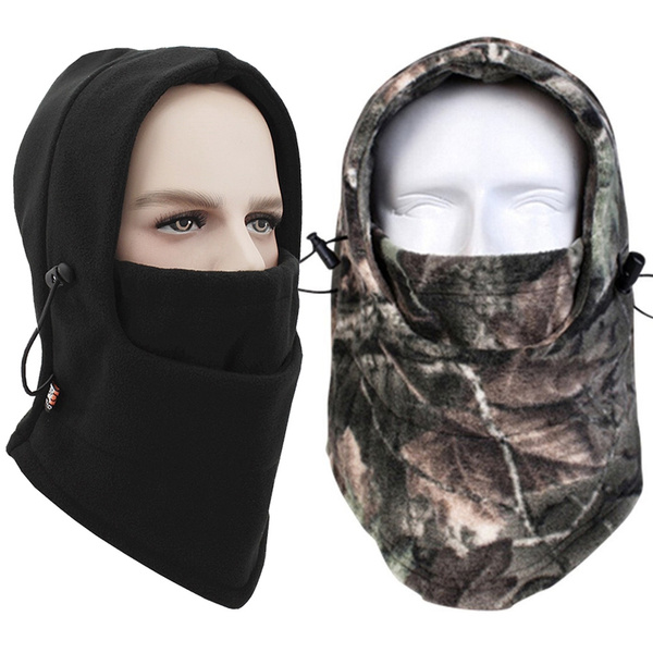 Camo Balaclava Ski Face Mask Windproof Thermal Fleece Neck Hood for Cold Weather 