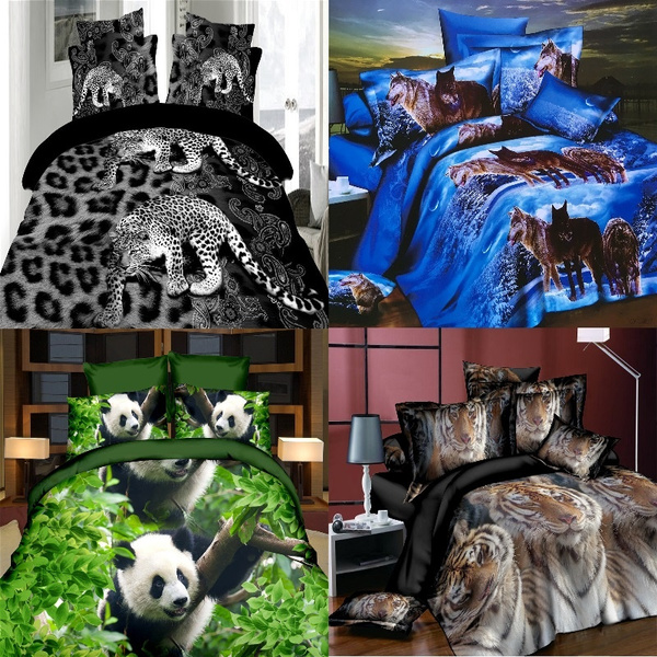 3d Wolf Panda Tiger Leopard Painting Bedding Sets 2 3 4pcs Bed Set Duvet Cover Sheet Pillowcase Size Twin Queen Wish - Giant Tiger Bedding Sets 3d Wolf Panda Tiger Leopard Painting Bedding Sets 2 3 4pcs Bed Set Duvet Cover Sheet Pillowcase Size Twin Queen Wish - Giant Tiger Bedding Sets