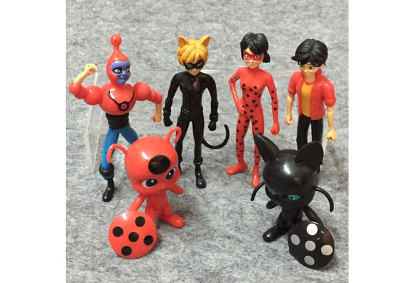 Details about   6Pcs/Set Ladybug And Cat Noir Juguetes Toy Doll Lady Bug Adrien Marinette Plagg