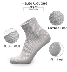 Comfortable Men Bamboo Fiber Socks Casual Business Anti-Bacterial Deodorant Breatheable Man Long Sock 1 Pair