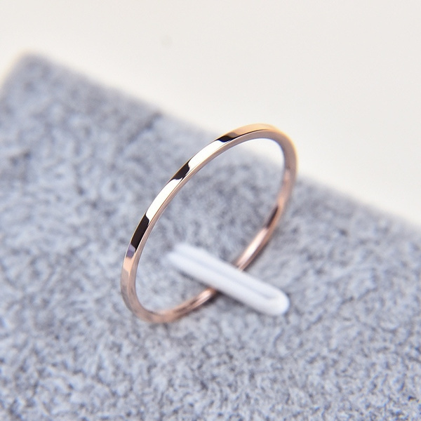 Rose gold deals plain ring