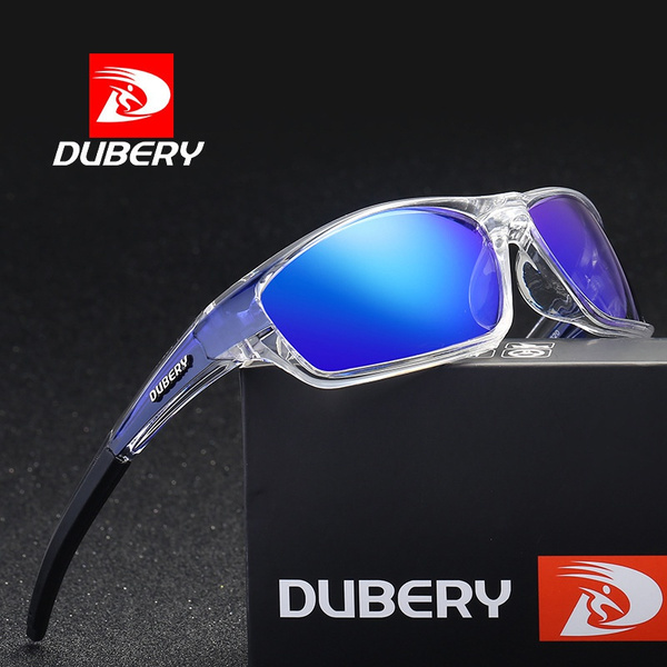 DUBERY Polarized Cycling Sunglasses Men's Retro Male Color Blind Sun Glasses  For Men Fashion Brand Luxury Mirror Shades Oculos