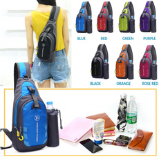 Sling Bag Travel Bag School Pack Chest Bag Hiking Bicycle Pouch With Water Bottle Pocket [<R4>]