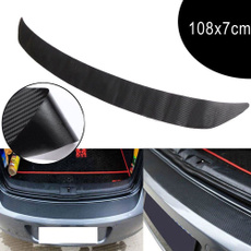Universal Protector Car Plate Sticker Anti Scratch Trunk Protection Strip 3D Carbon Fiber Sill Scuff Cover