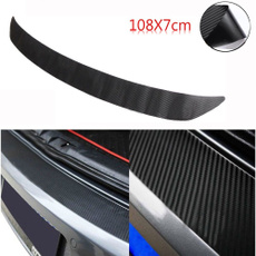 Hot Anti Scratch Auto Trunk Protection Strip 3D Carbon Fiber Car Plate Sticker Sill Scuff Cover Waterproof Protection Sticker