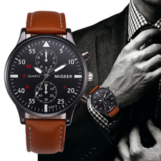 Fashion Casual Mens Watches Luxury Leather Business Quartz-Watch Men Military Sport Wristwatch Relogio Masculino
