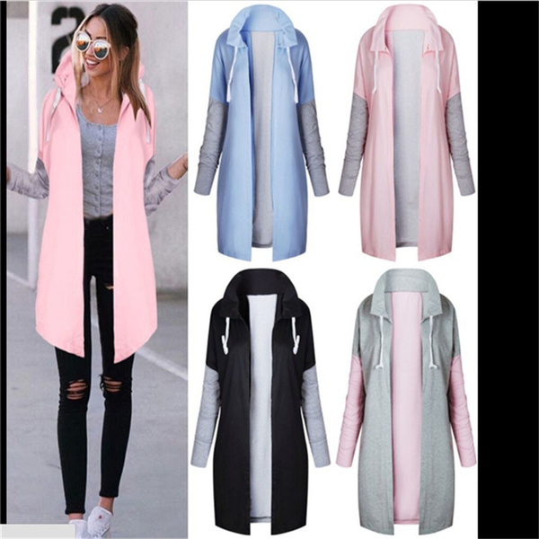 casual patchwork long coat