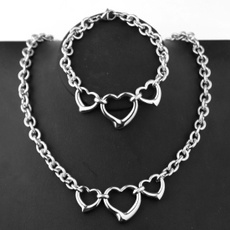 Heart, necklacebracelet, Chain, women necklace