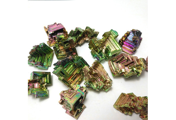 100g Bismuth rainbow bright crystal geode each weight 18-60g element Bi Mineral 