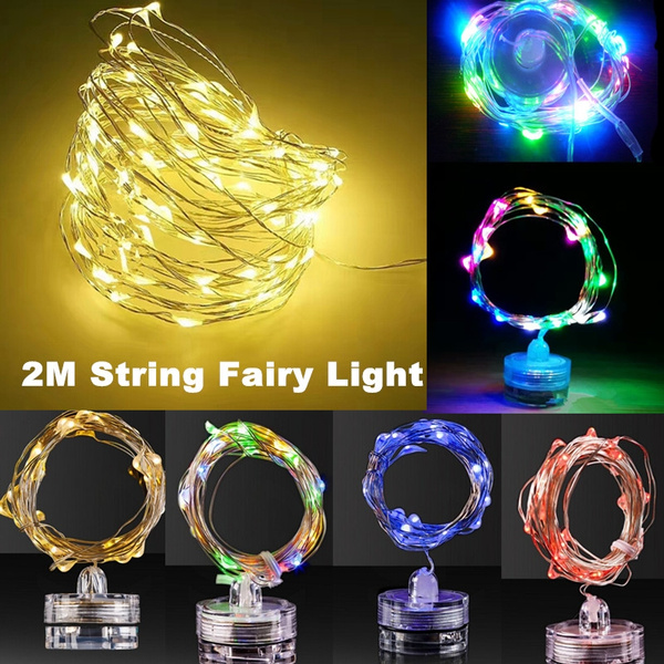 Popular 2M String Fairy Light 20 LED Battery Operated Xmas Lights Party Wedding 