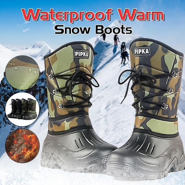 New Men's Winter Warm Snow Boots Non 