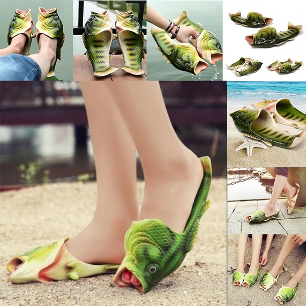 Creative Funny Fish shaped Slippers Couple Summer Personality