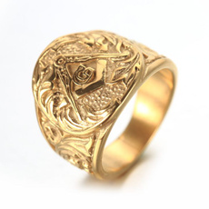 Steel, ringsformen, 18k gold, Jewelry