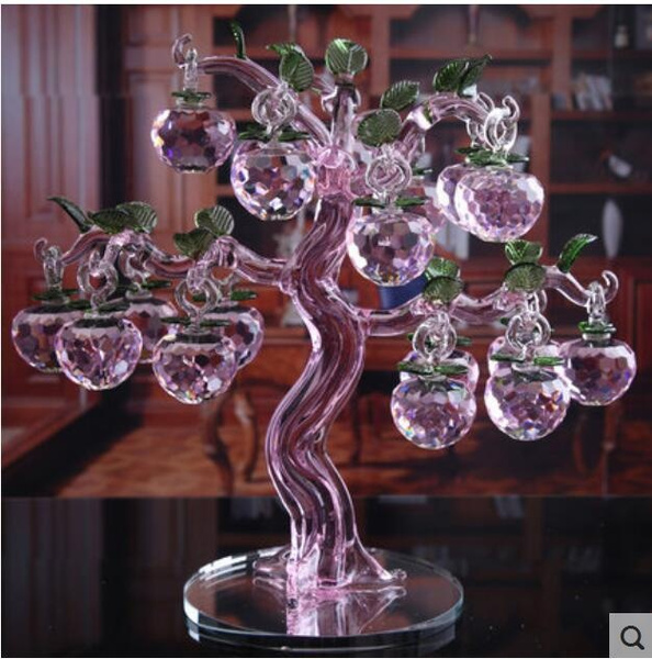 crystal glass hanging tree clear crystal