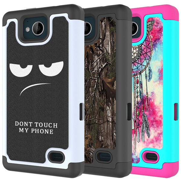 For ZTE Majesty Pro Case, ZTE Tempo Case, ZTE Majesty Pro Plus Case,  Patterned [Shock Absorption] Dual Layer Heavy Duty Protective Silicone  Plastic