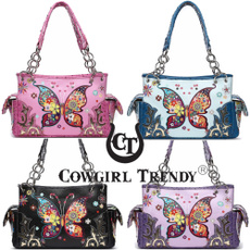 butterfly, Shoulder Bags, Flowers, Laser